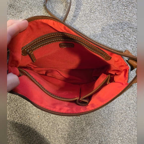 Chaps Ralph Lauren Denim & Floral Crossbody Handbag - Picture 7 of 9